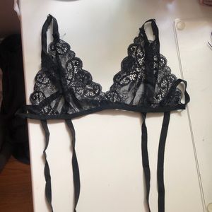 black lace bralette